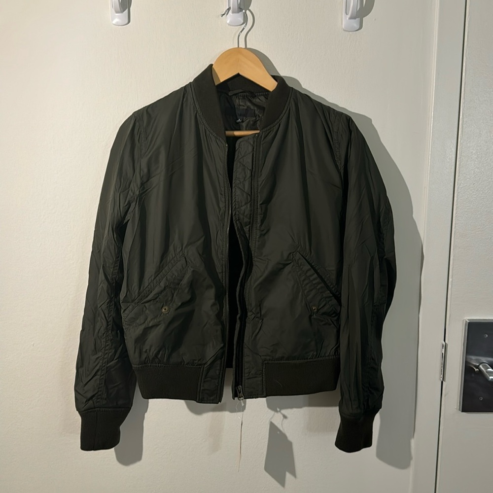 Uniqlo green bomber jacket